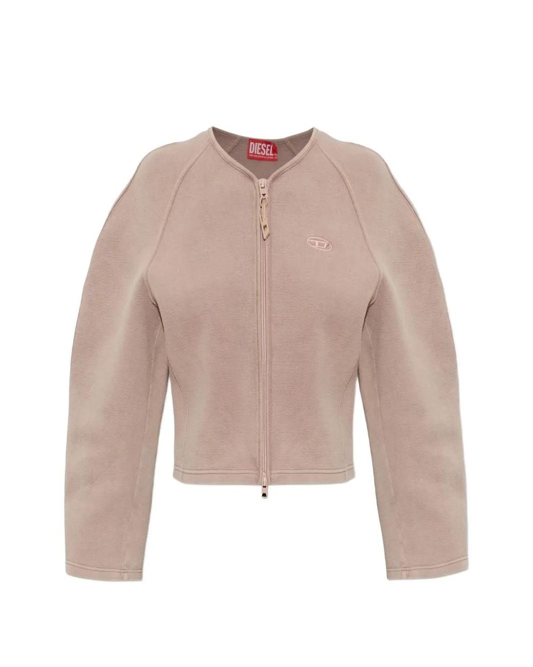 DIESEL Natural Veste Crop À Logo Brodé G-Hava