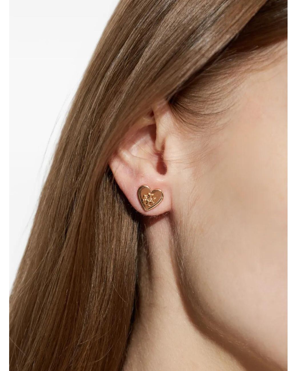 Tory Burch Pink Boucle D'Oreille Forget Me Not