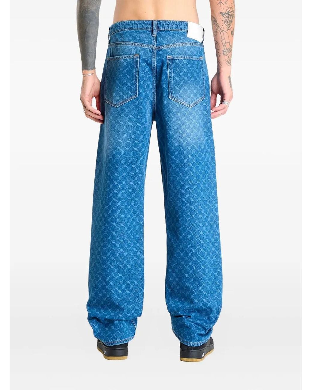 Daily Paper Blue Monogram Jeans for men