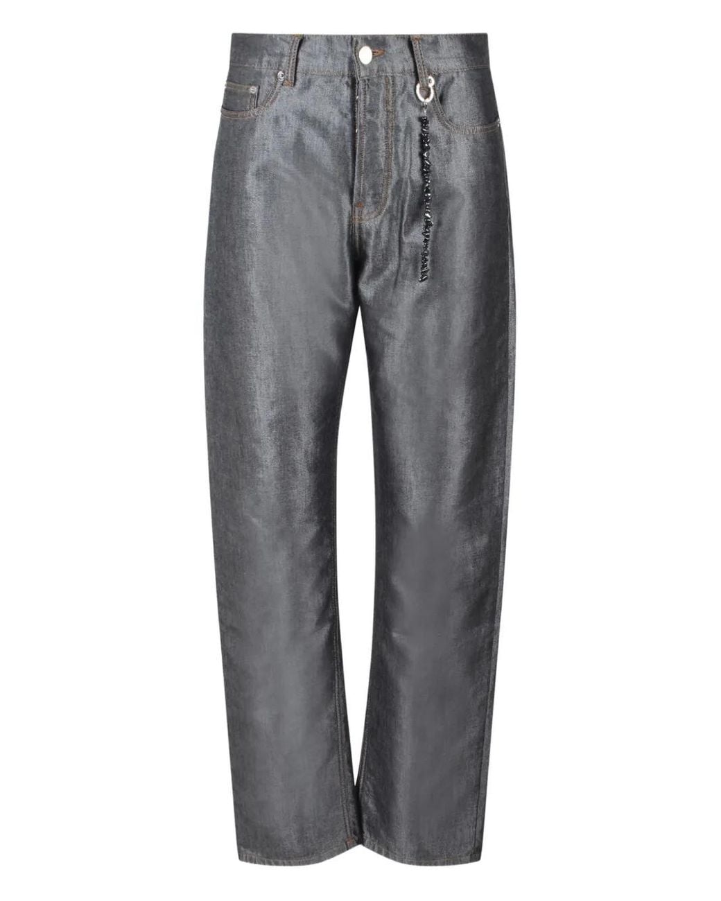 DARKPARK Gray Shiny Straight Jeans
