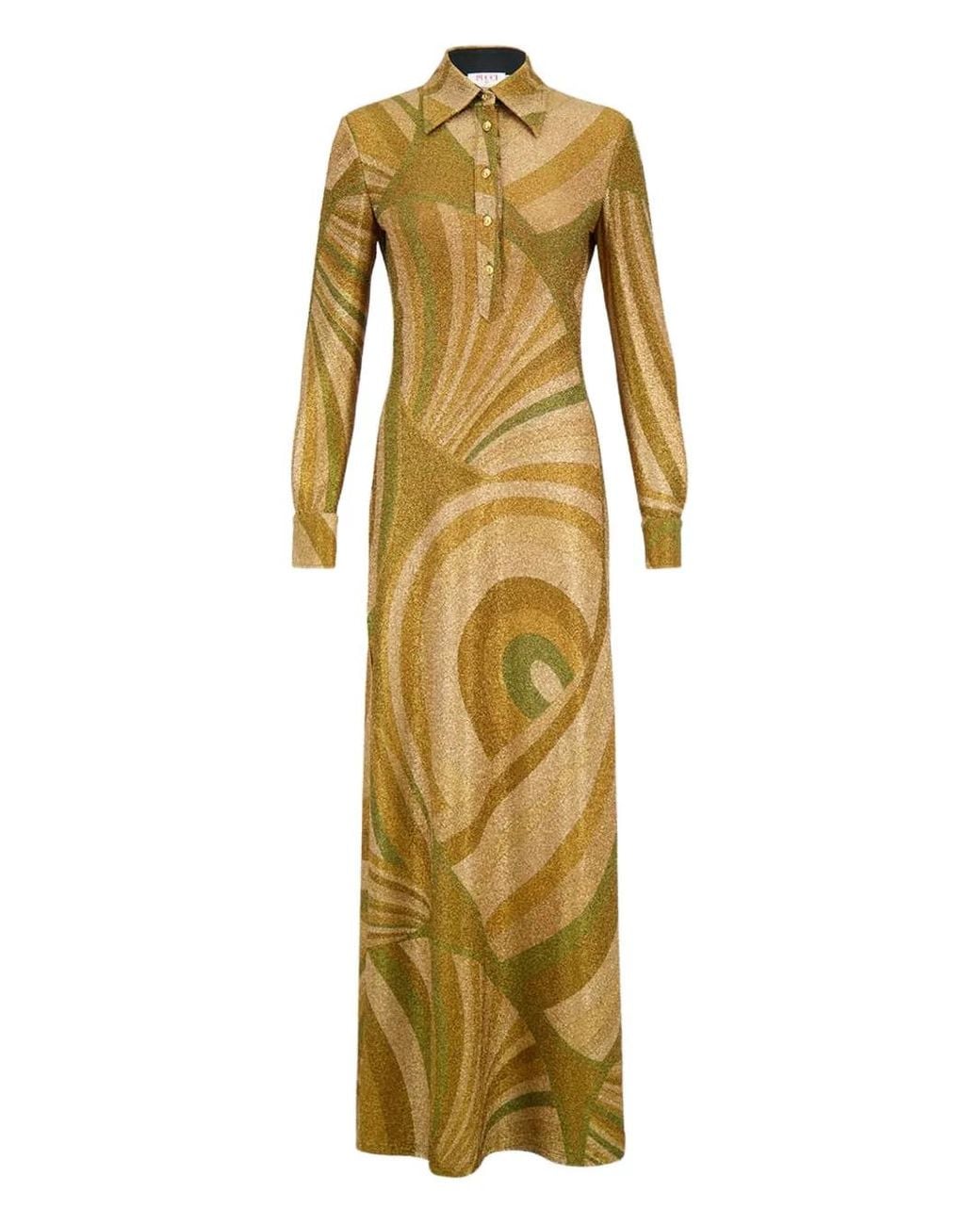 slim fit dress slacks Emilio Pucci // Multi Silk Print Long Sleeve Dress – VSP Consignment