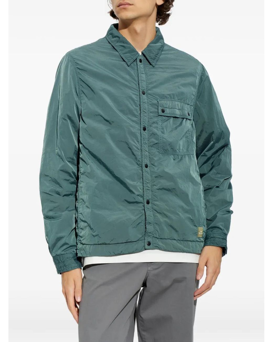 Paul Smith Green Jacket With Logo Patch for men
