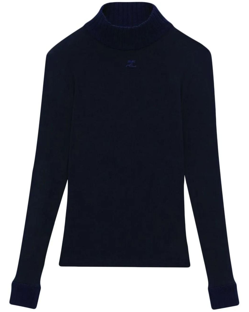 Courreges Blue Reedition Second Skin Long Sleeves Top