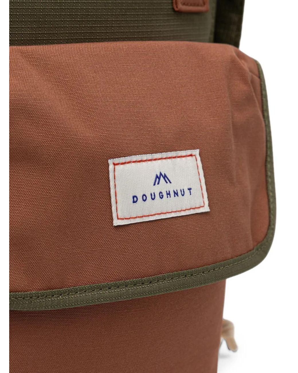 Doughnut Green Macaroon Minorstones Ripstop-Texture Logo-Patch Backpack