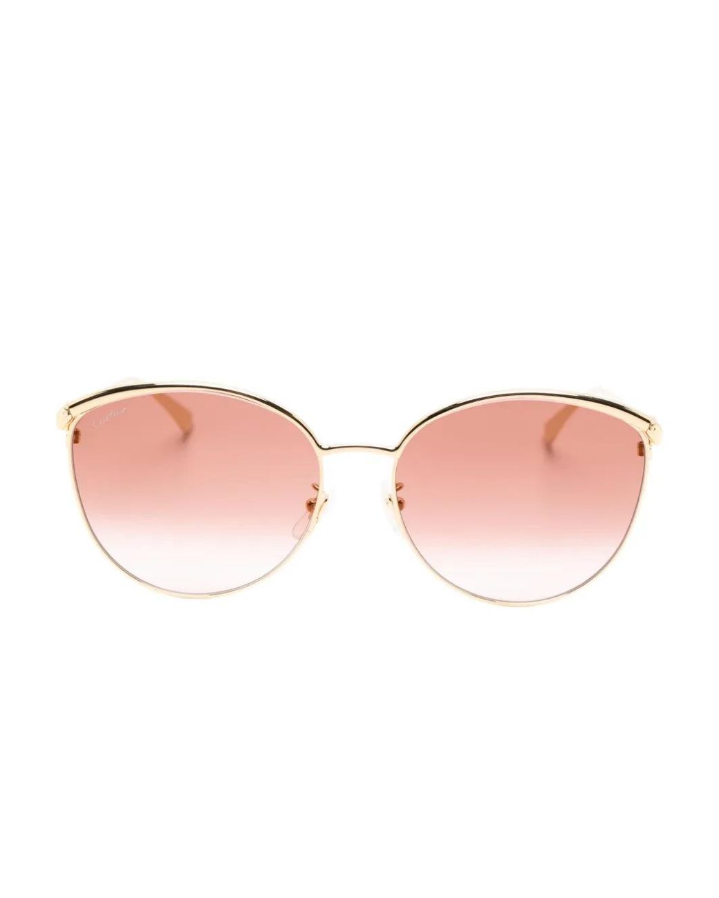 Cartier Pink Oval-Frame Sunglasses