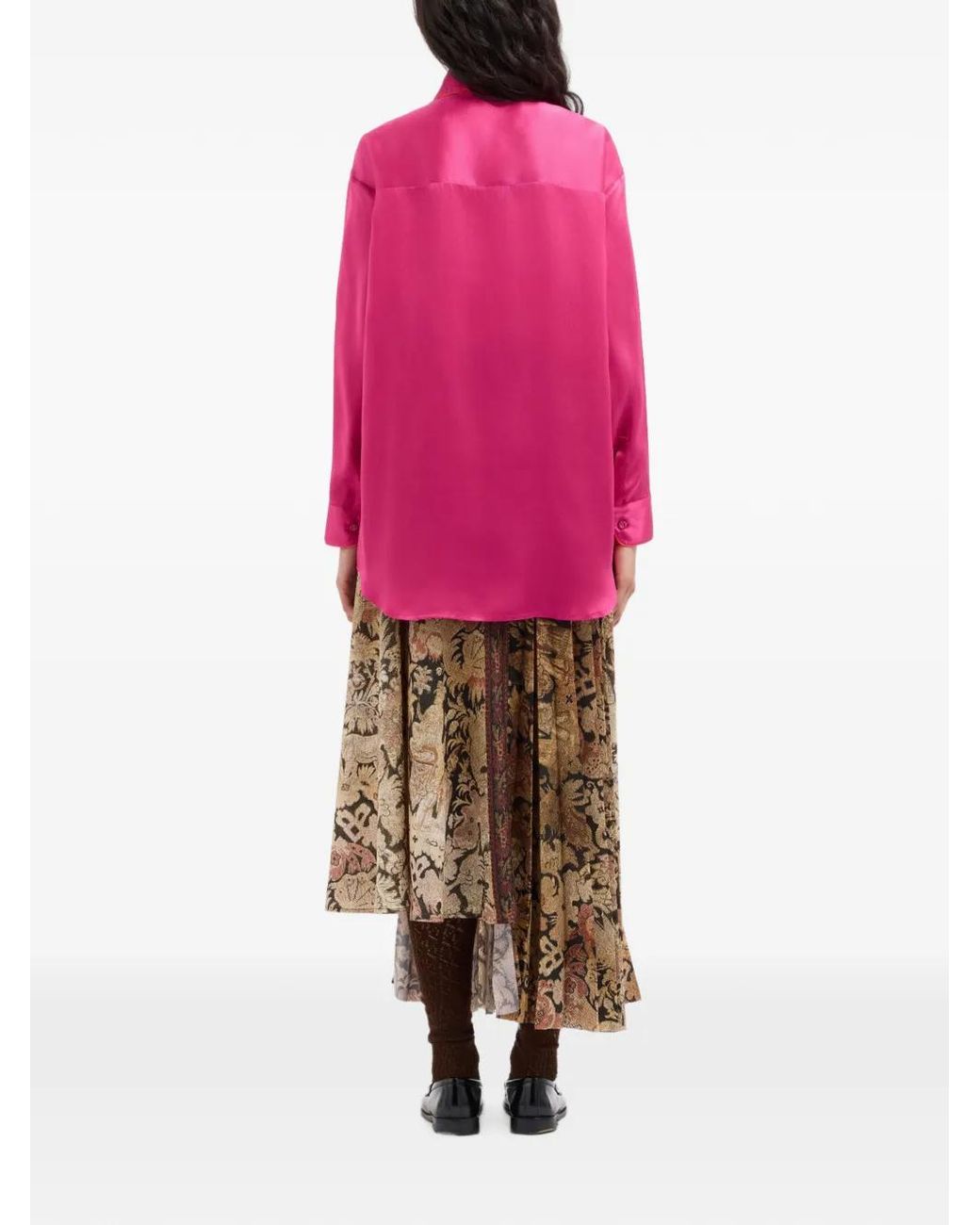Pierre Louis Mascia Pink Mutka Silk Shirt