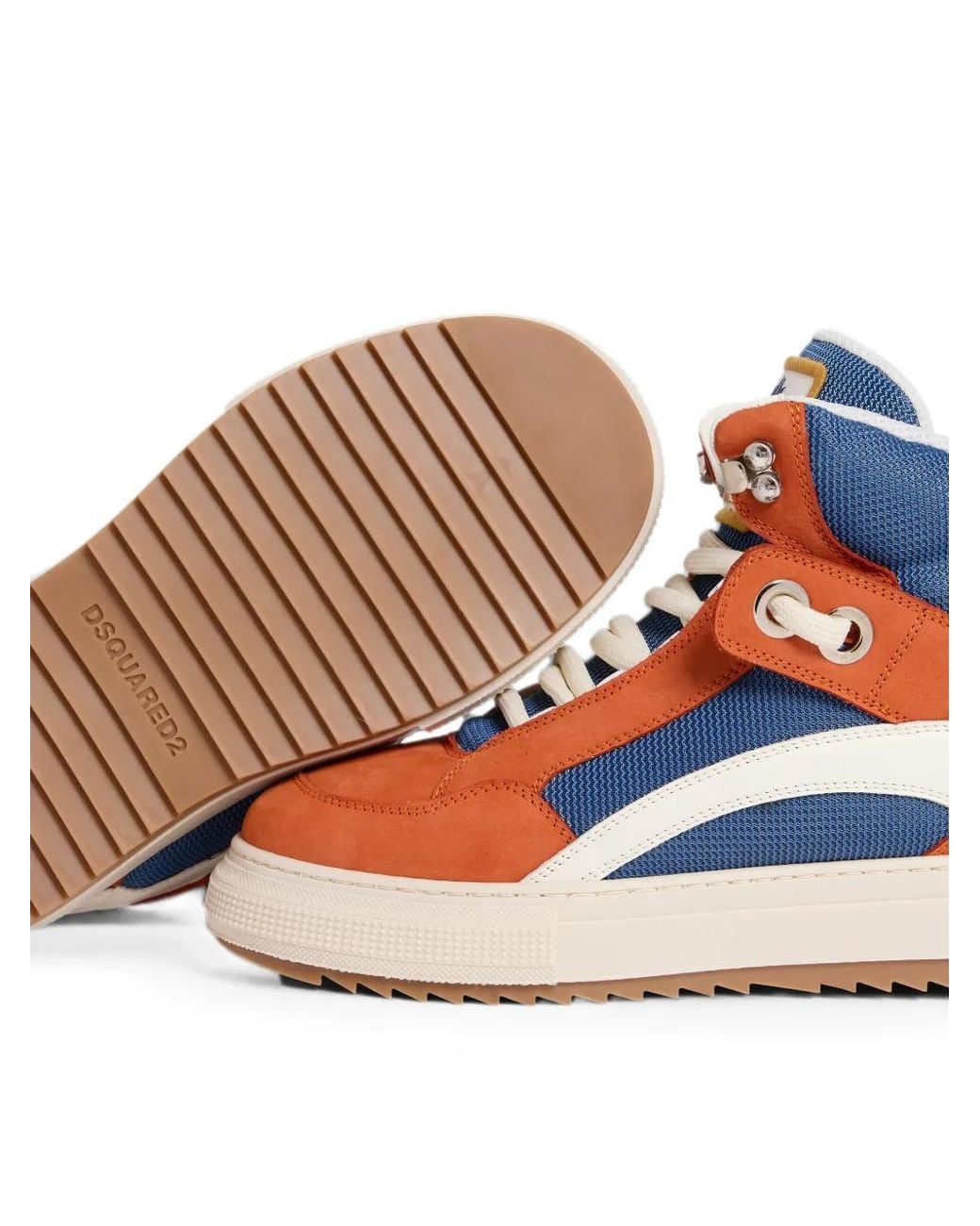 DSquared² Blue Boogie Lace-Up High-Top Sneakers
