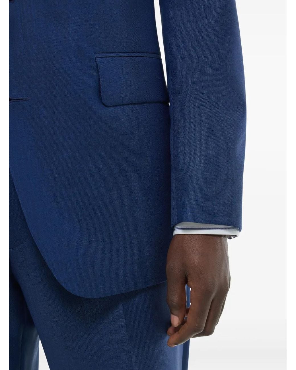 Fursac Blue Virgin-Wool Suit for men