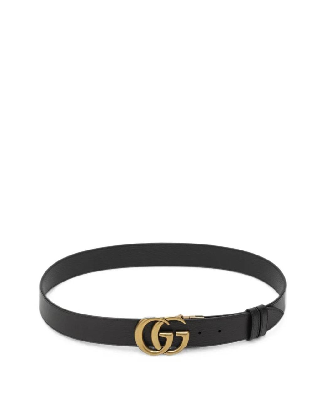 Gucci Black Double G Leather Belt for men