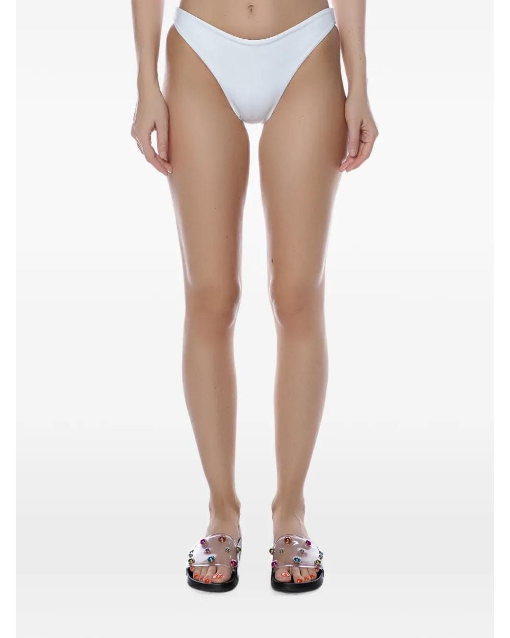 Banana Moon White Wila High-Leg Bikini Bottoms