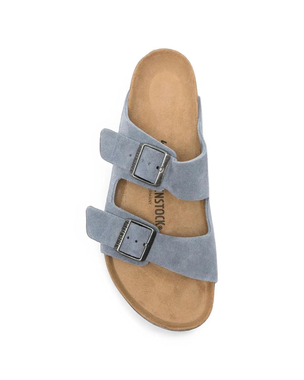 Birkenstock White Arizona Stone, Suede Leather