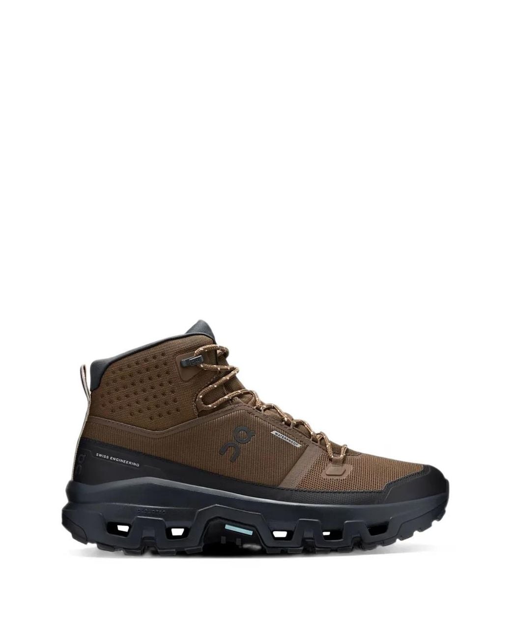 On Shoes Brown Cloudrock Mid Waterproof Sneakers for men