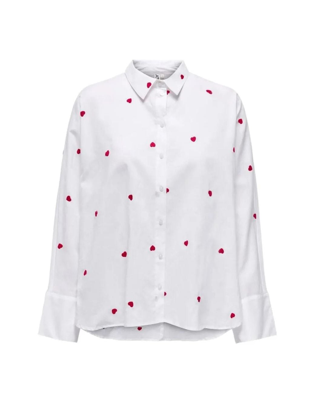 ONLY White Heart-Print Shirt