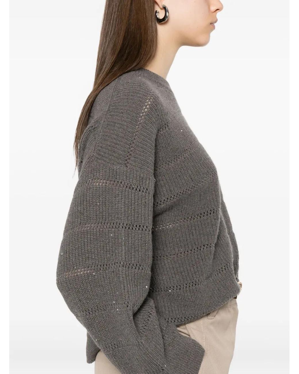 Brunello Cucinelli Gray Sweaters