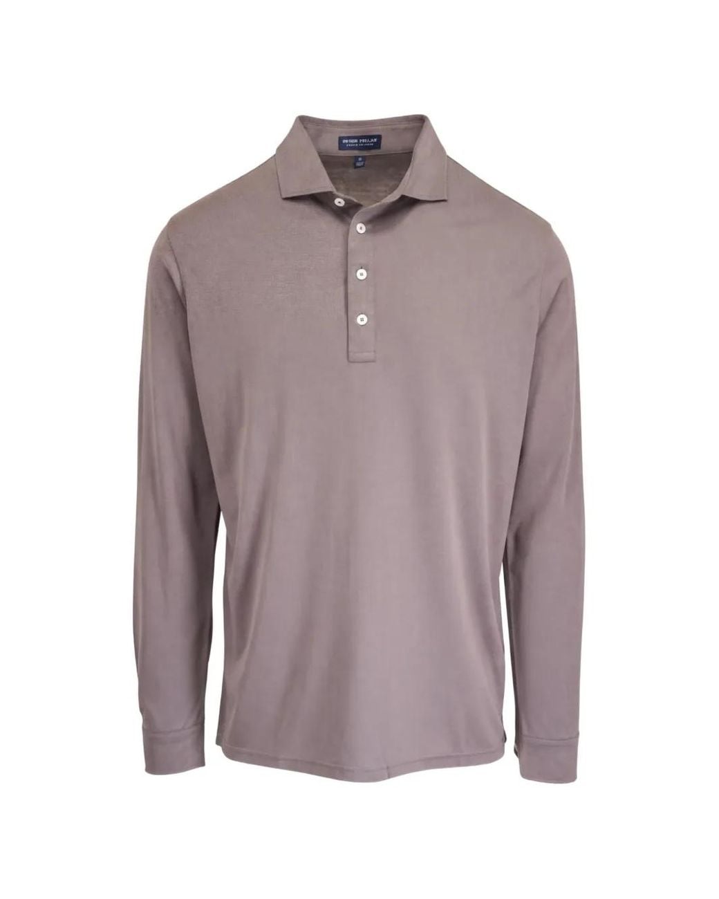 Peter Millar Purple Long-Sleeve Polo Shirt for men