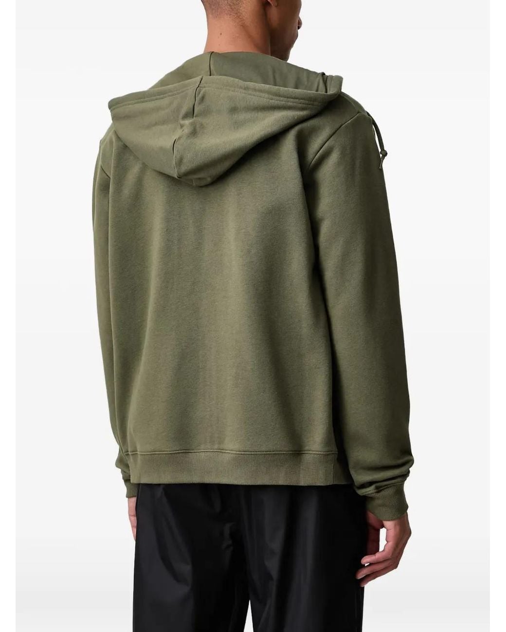 Under Armour Green Logo-Embroidered Zip-Up Hoodie for men