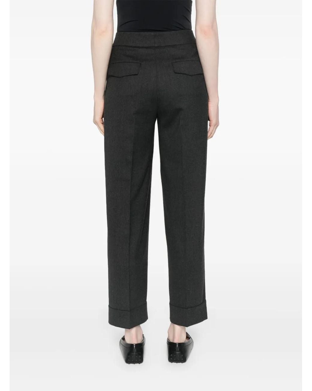 Peserico Black Tapered Trousers