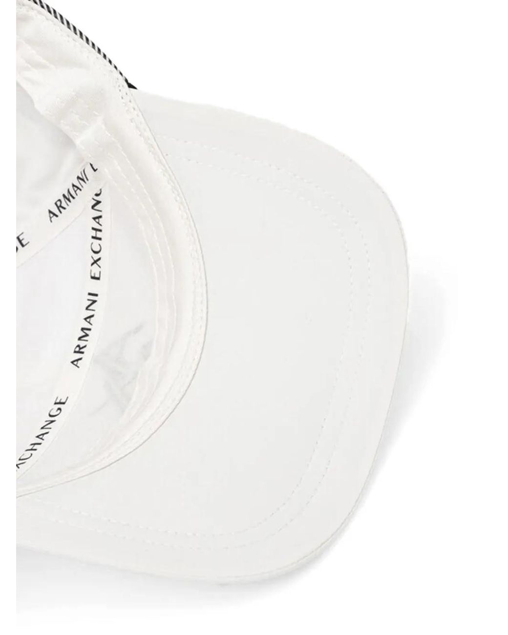 ARMANI EXCHANGE White Logo Baseball Cap for men