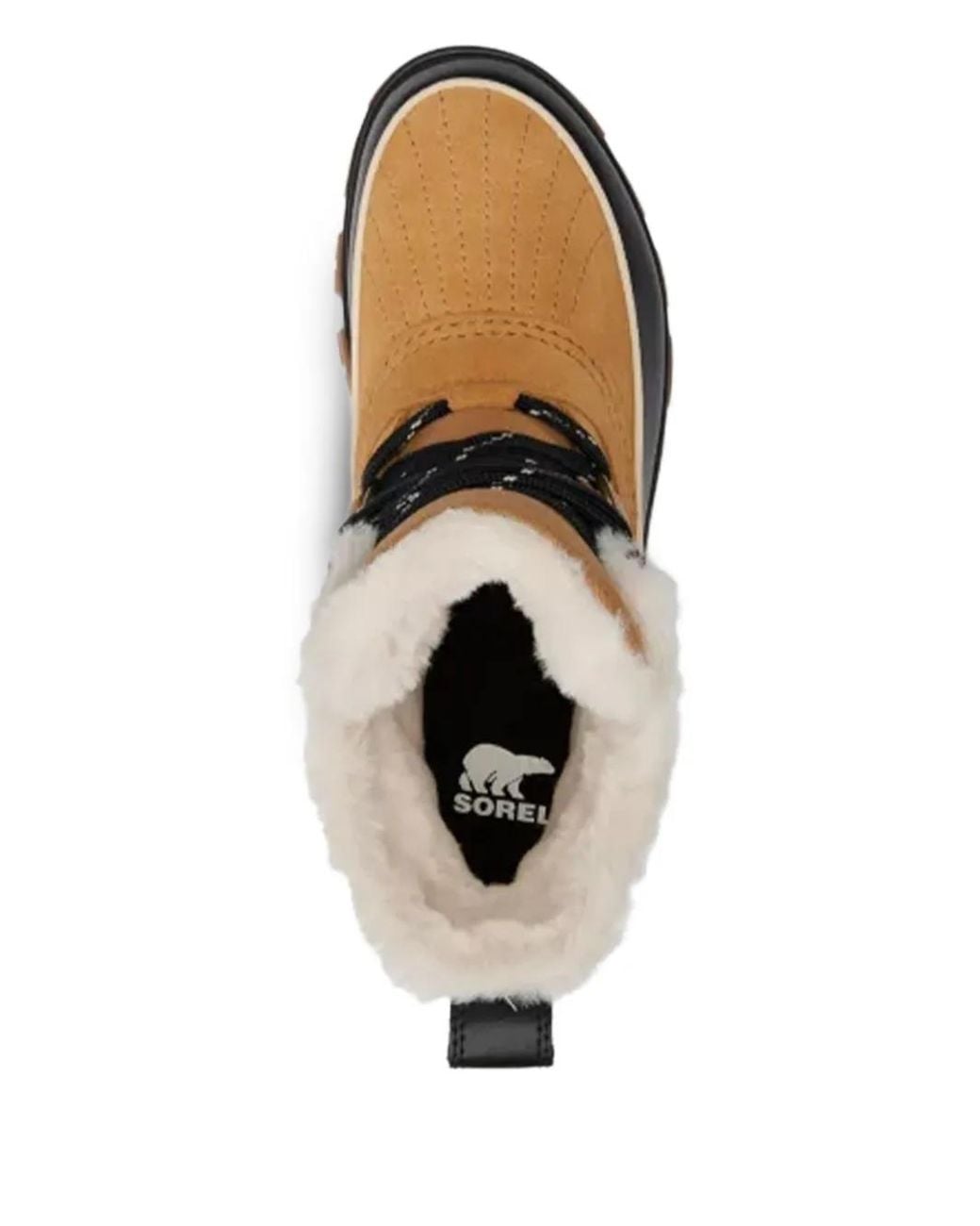 Sorel Brown Shearling Rain Boots