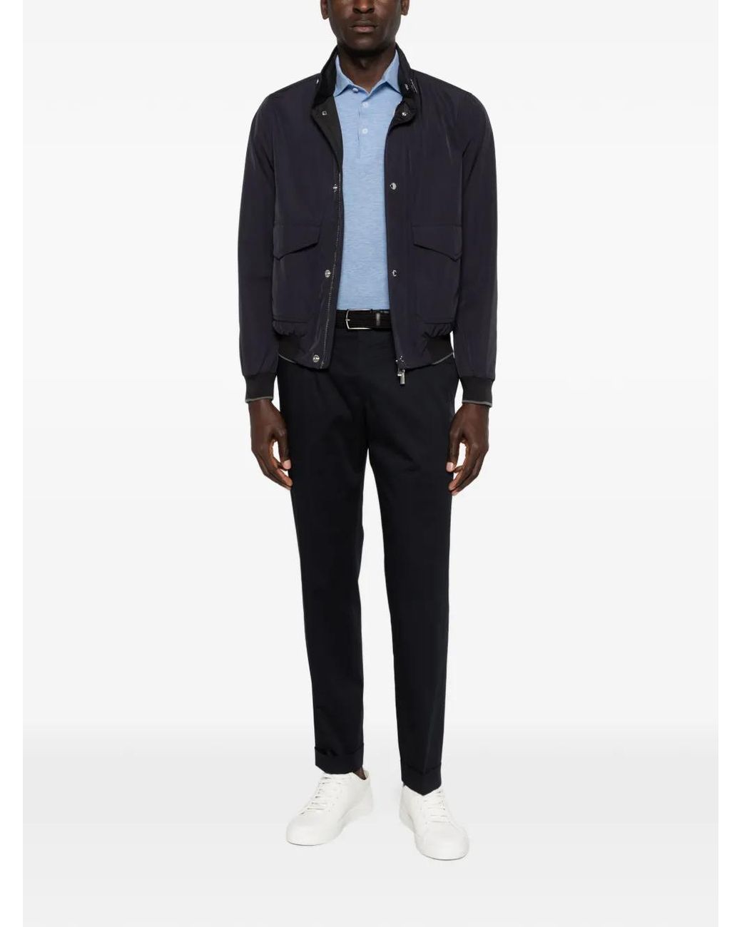 Moorer Blue Button-Up Jacket for men