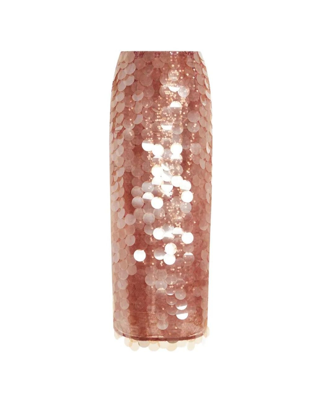 16Arlington White Dia Sequinned Midi Skirt