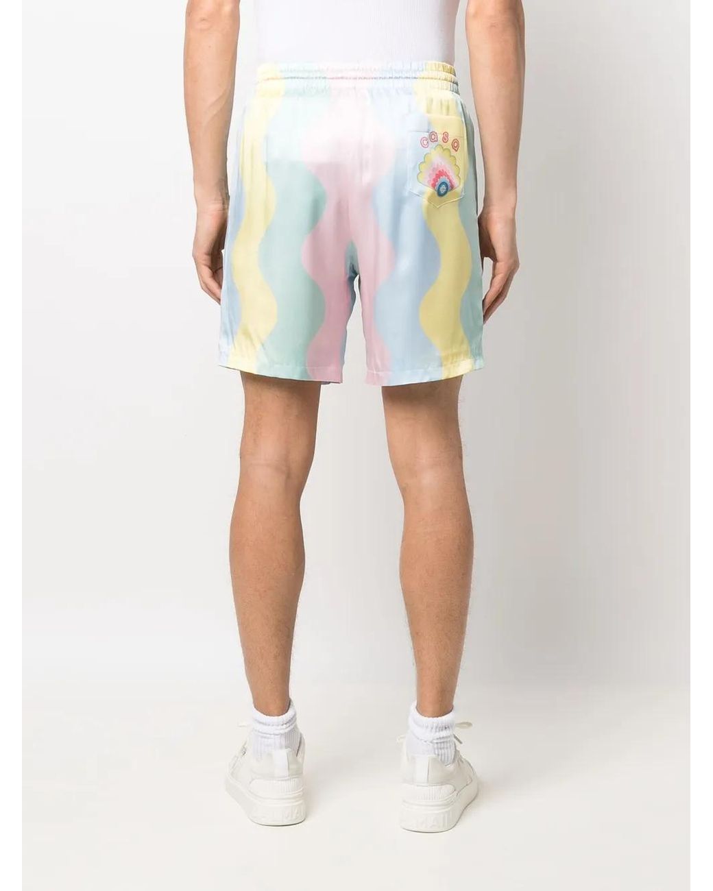 Casablanca Multicolor Wave-print Drawstring Shorts for men