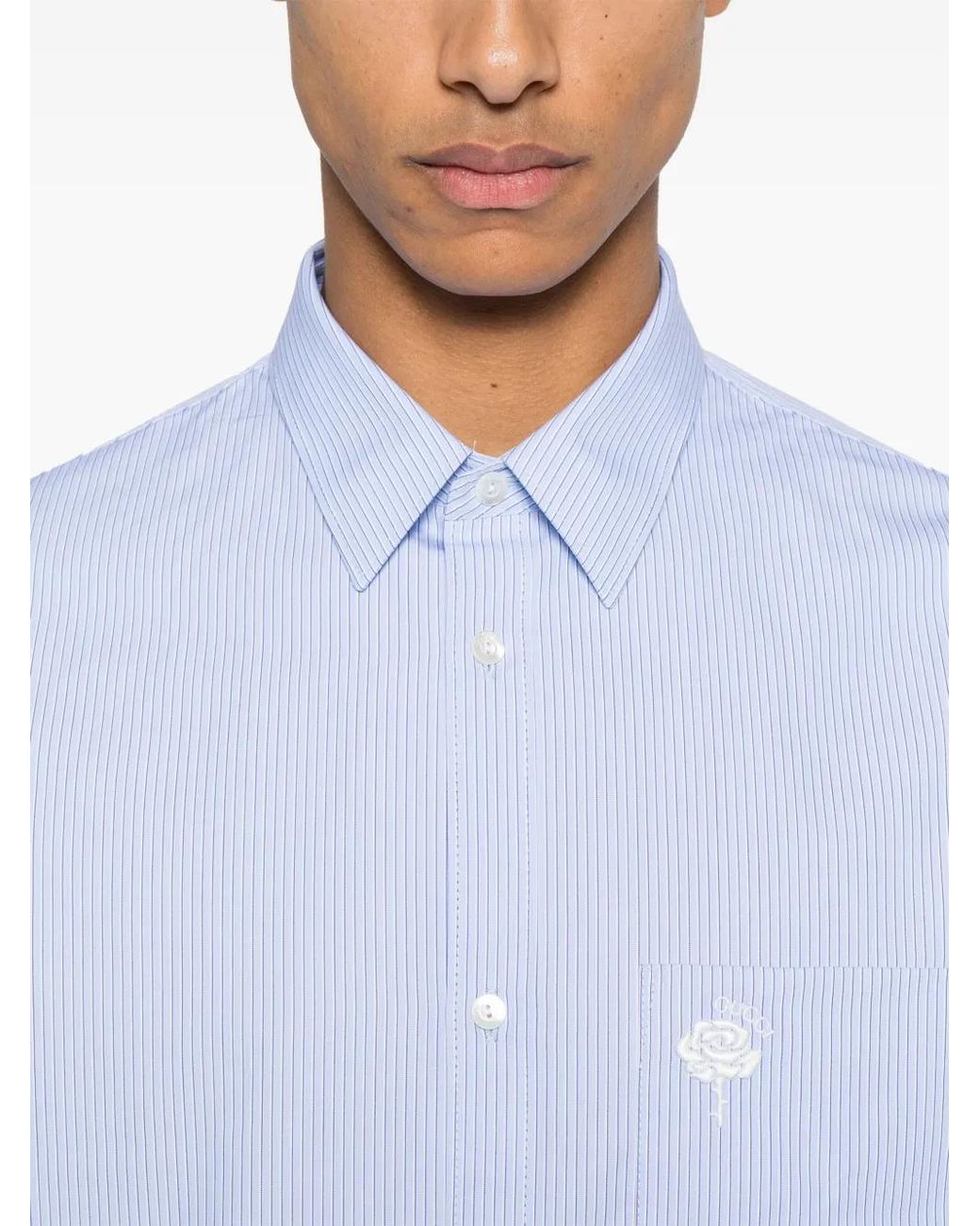 Gucci Blue Striped Shirt for men