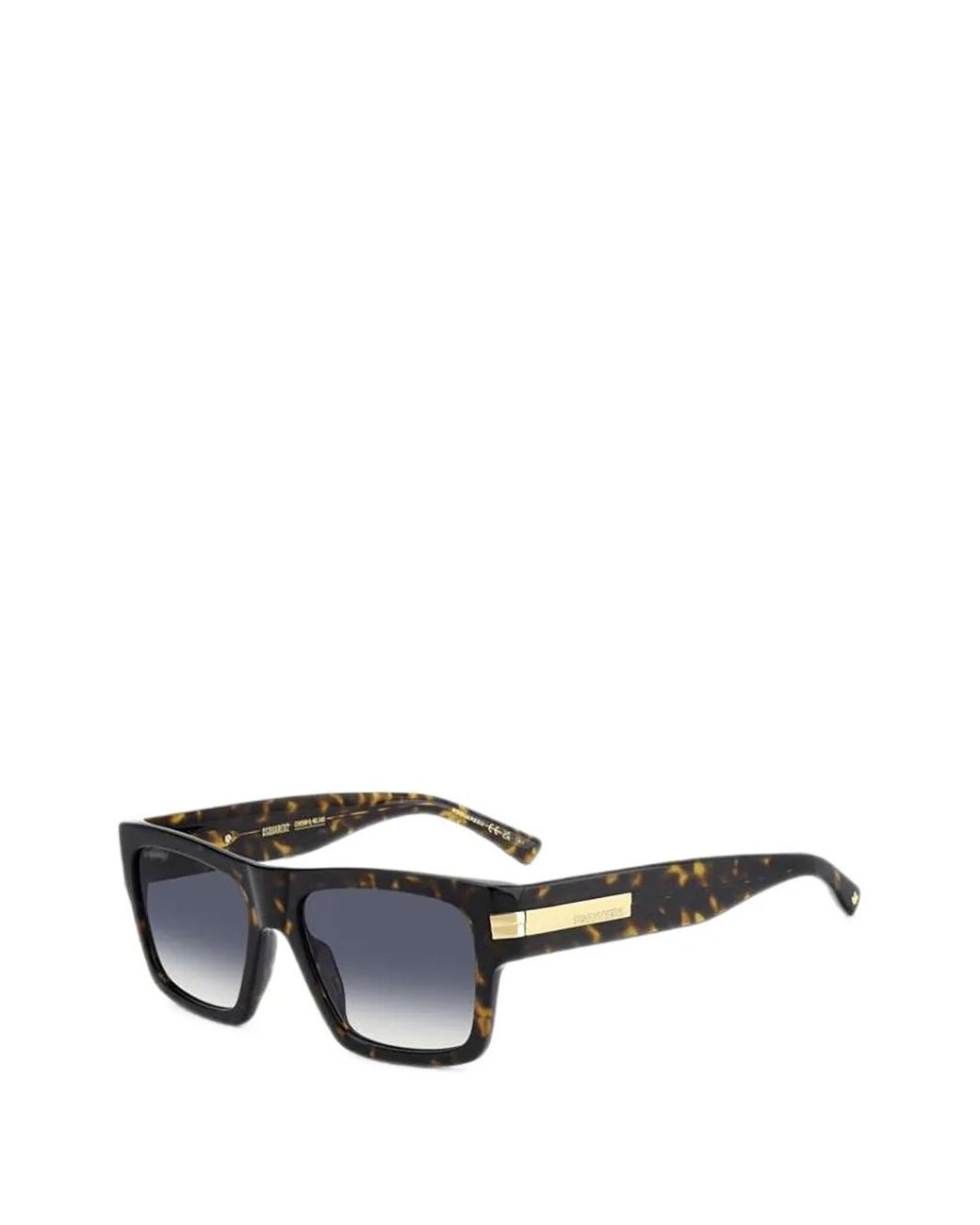 DSquared² Black Tortoiseshell-Effect Square-Frame Sunglasses
