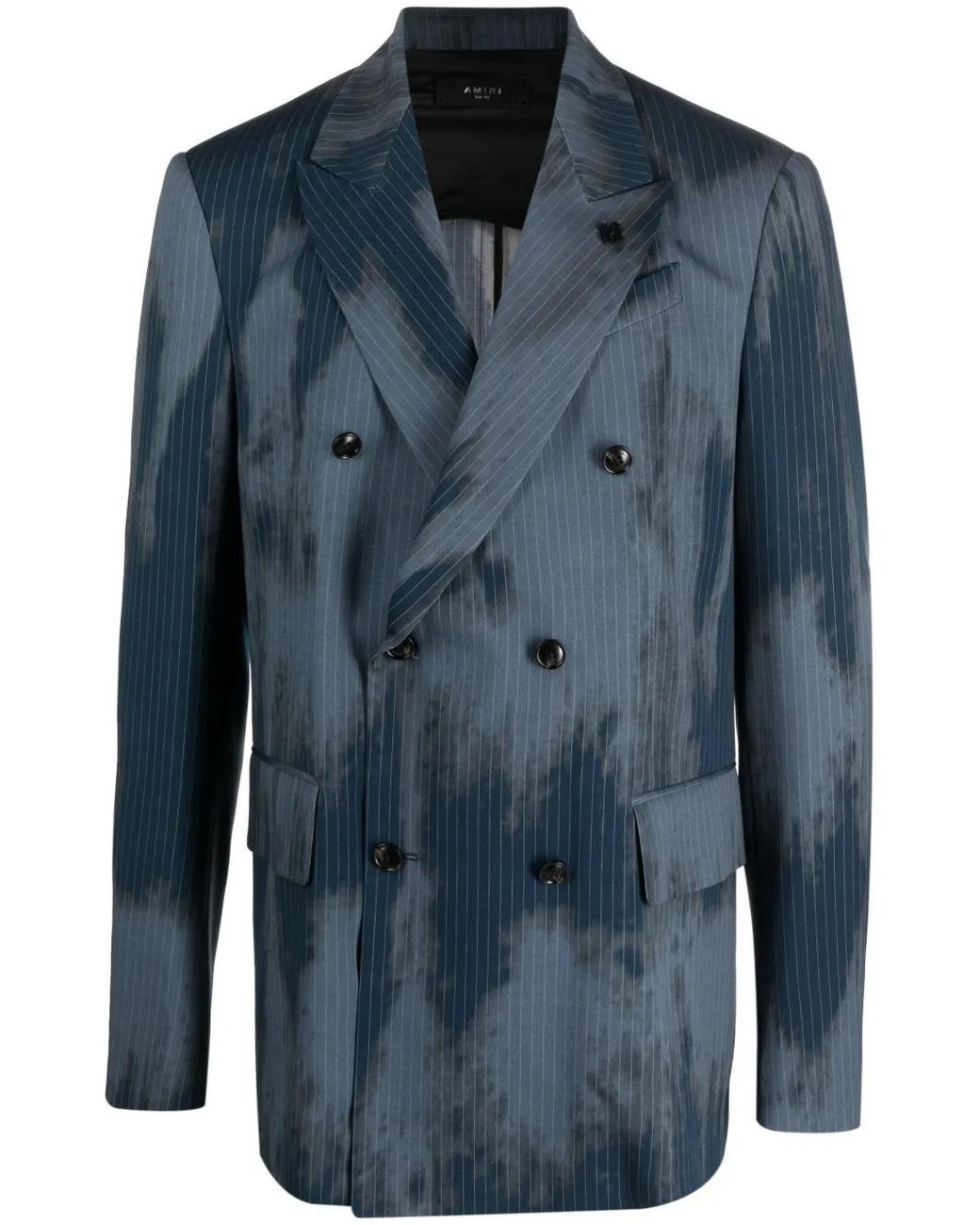 Amiri Blue Double-Breasted Blazer for men