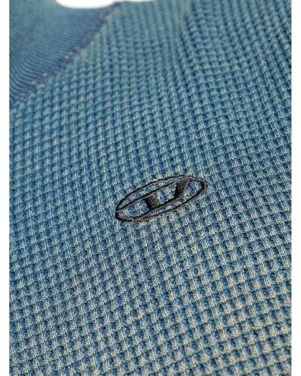 DIESEL Blue Half-Zip Sweater for men