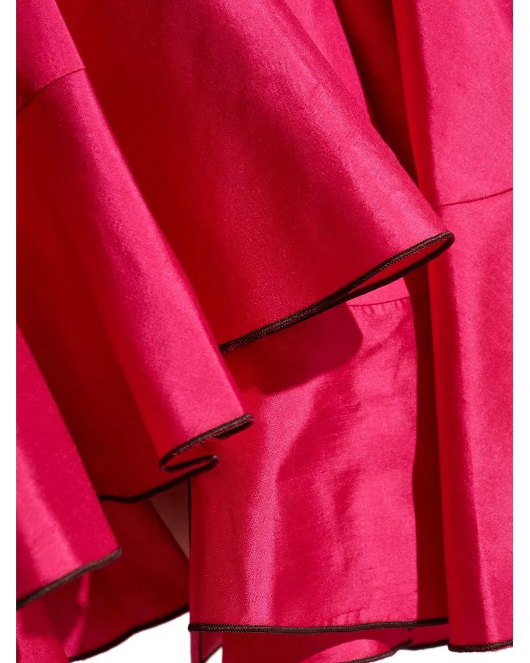 Tory Burch Pink Silk Skirt With An Asymmetric Cut