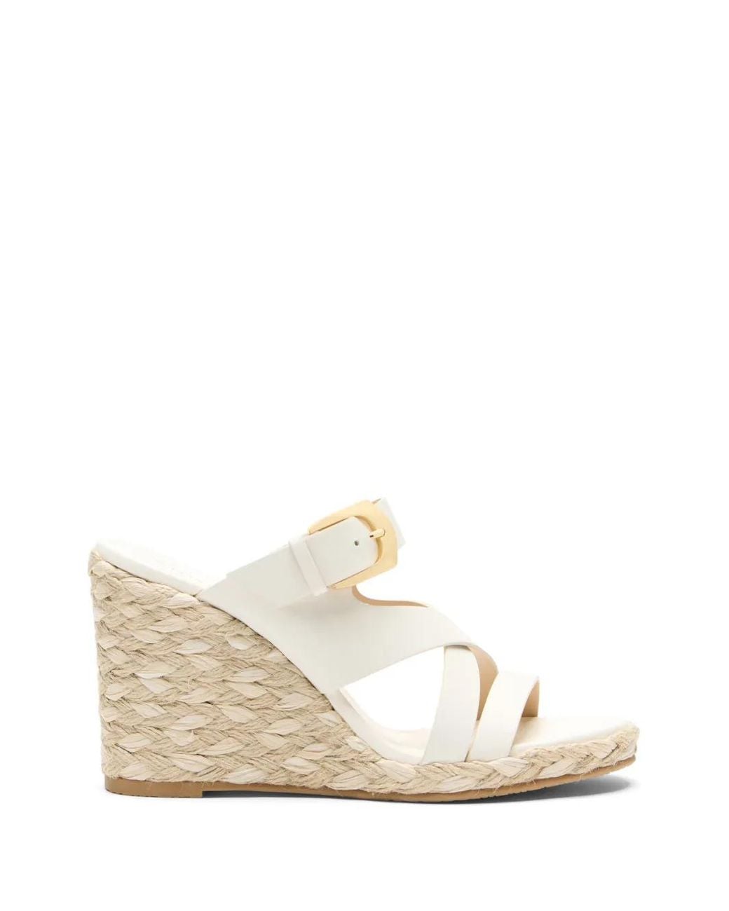 Espadrilles Compensées Sai À Boucle Stuart Weitzman en coloris White
