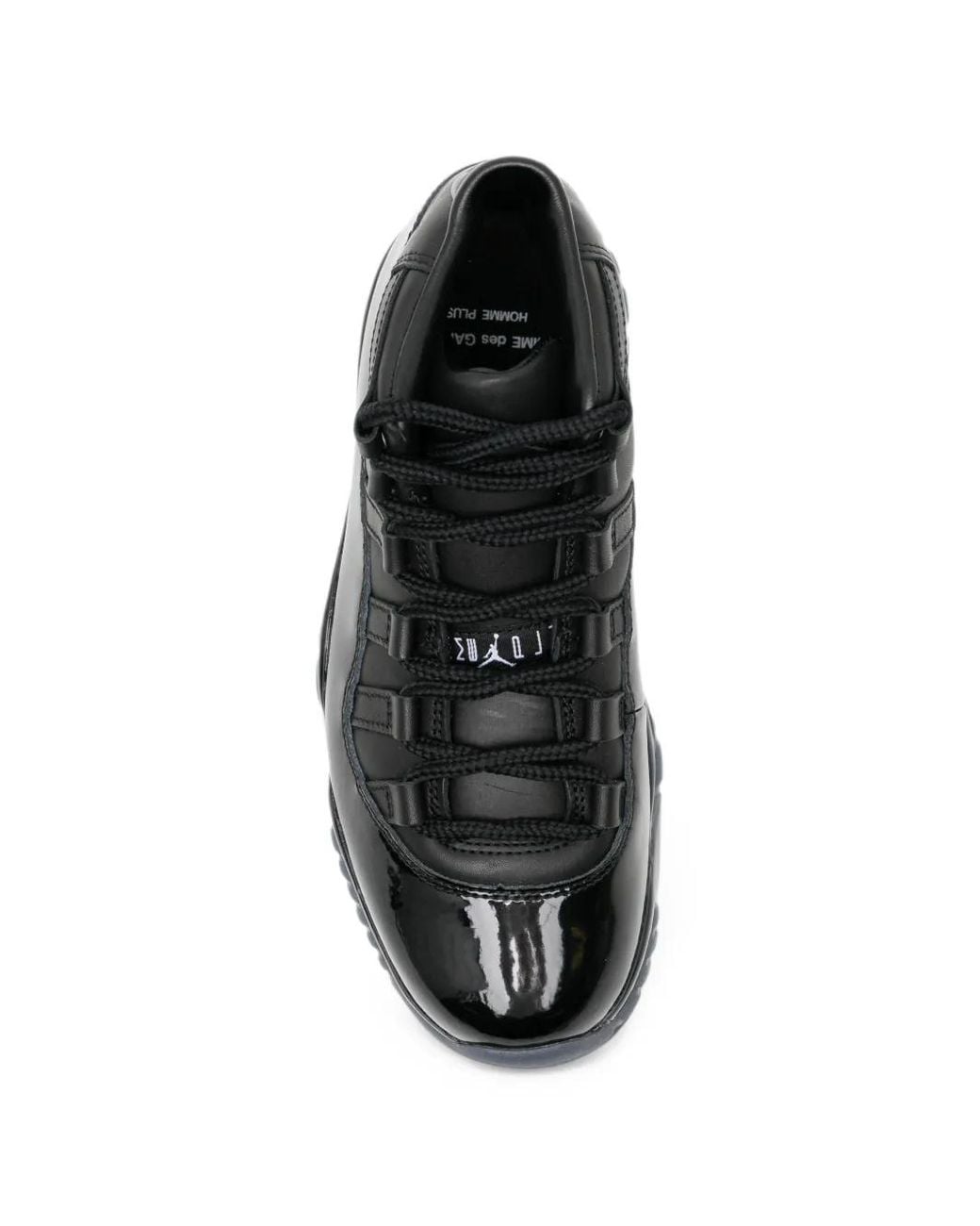 Comme des Garçons Black Patent-Leather High-Top Sneakers for men