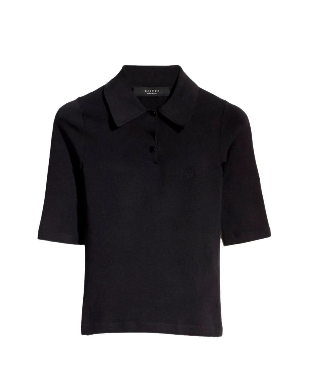 Gucci Black Short-Sleeve Polo Shirt
