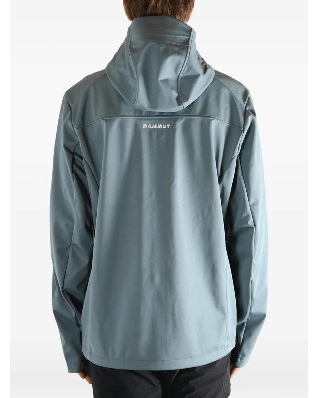 Mammut Blue Panelled Hooded Jacket for men