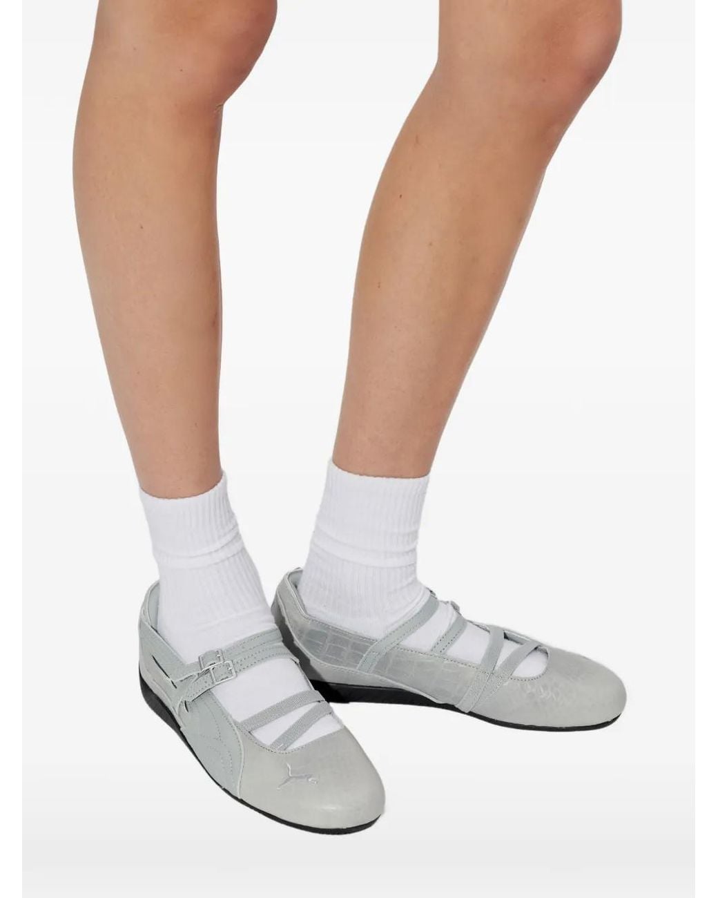 PUMA White Ballet Sneaker Speedcat Ballet Croc