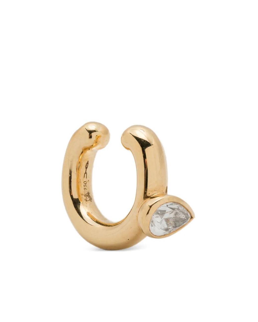 UNIFORM OBJECT Metallic Steam Ear Cuff Aus 18Kt Gelbgold Mit Diamant