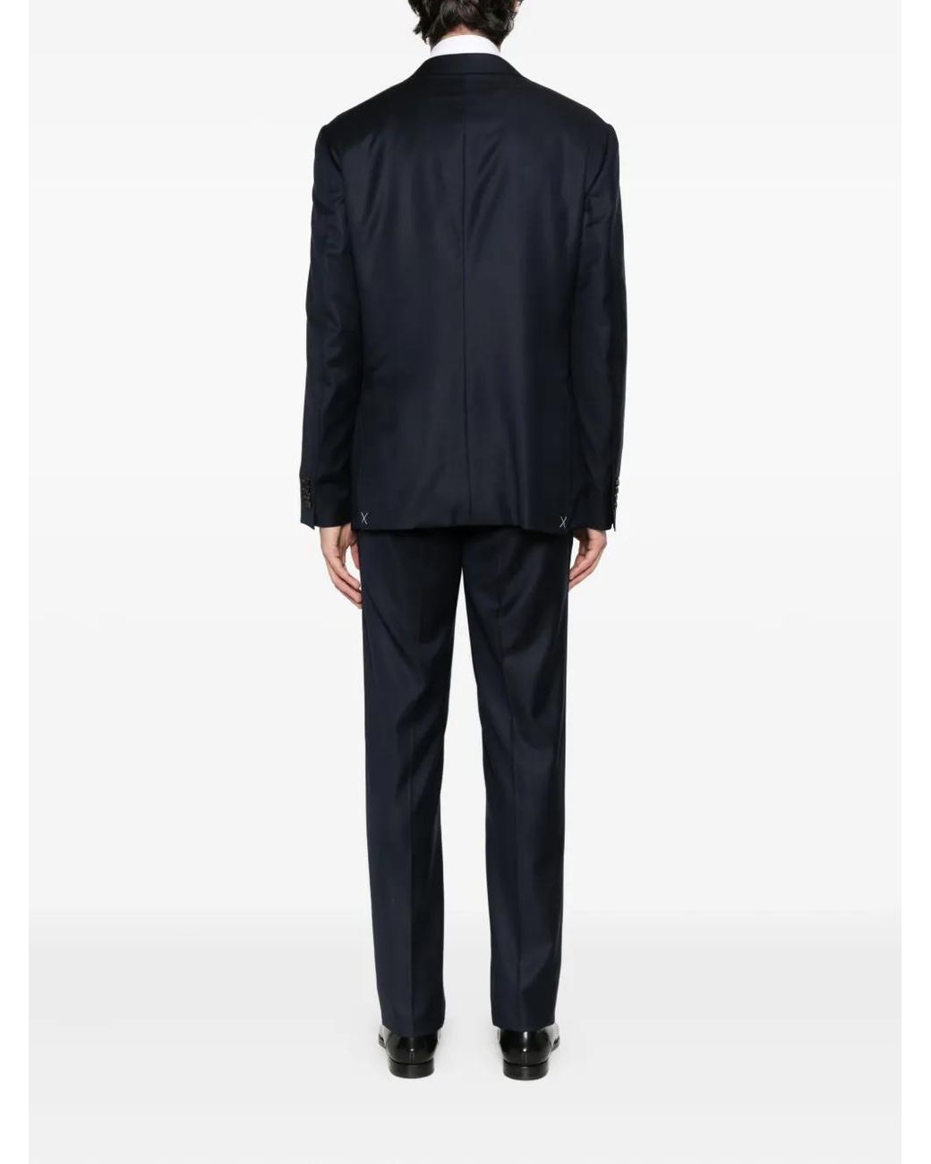 Canali Black Double-Breasted Suit for men