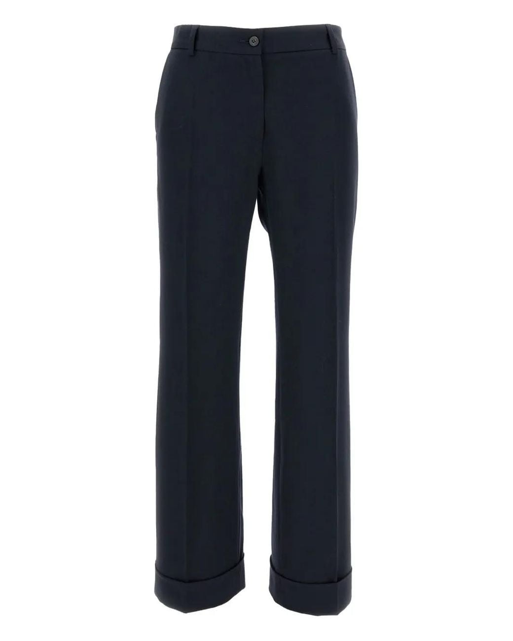Alberto Biani Blue Belt-Loop Trousers