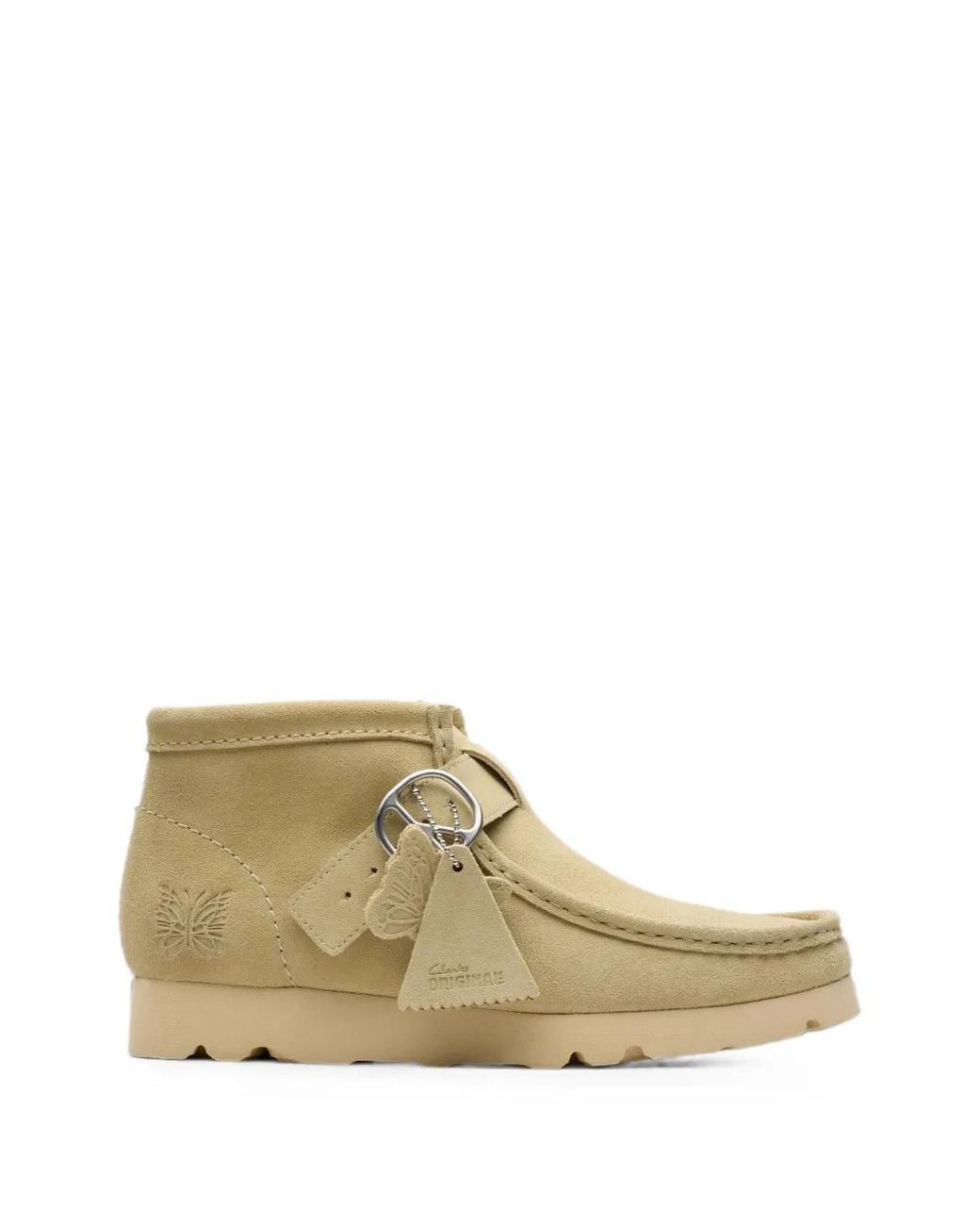 Clarks White X Needles Walla Strap Suede Desert Boots for men