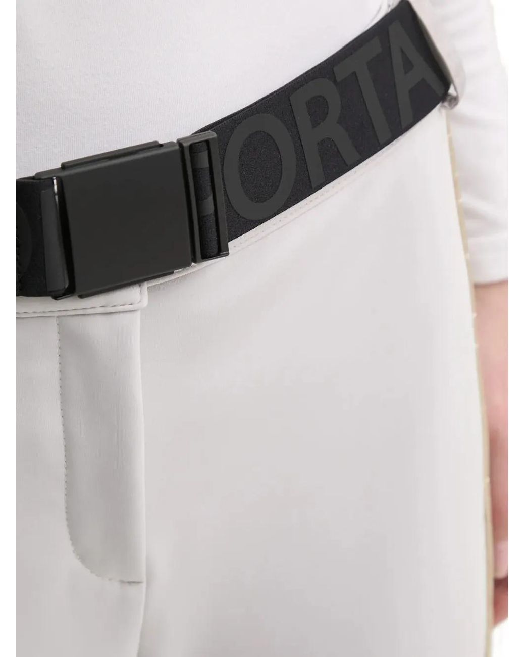 Sportalm White Pantalon De Ski San Jose À Bande Logo