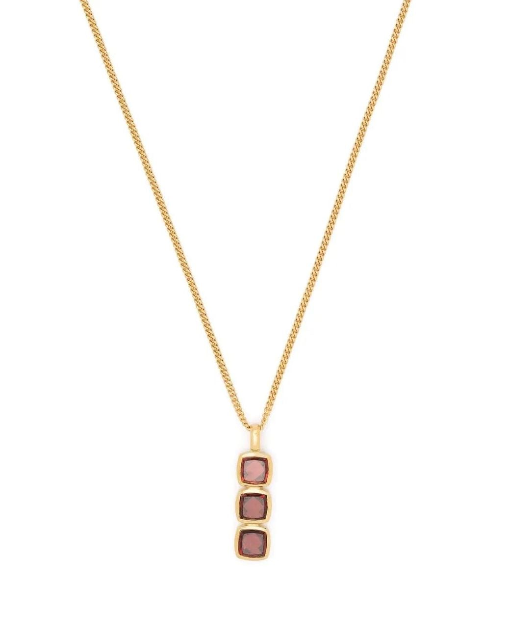 Tom Wood Metallic Mini Cushion Pendant Necklace