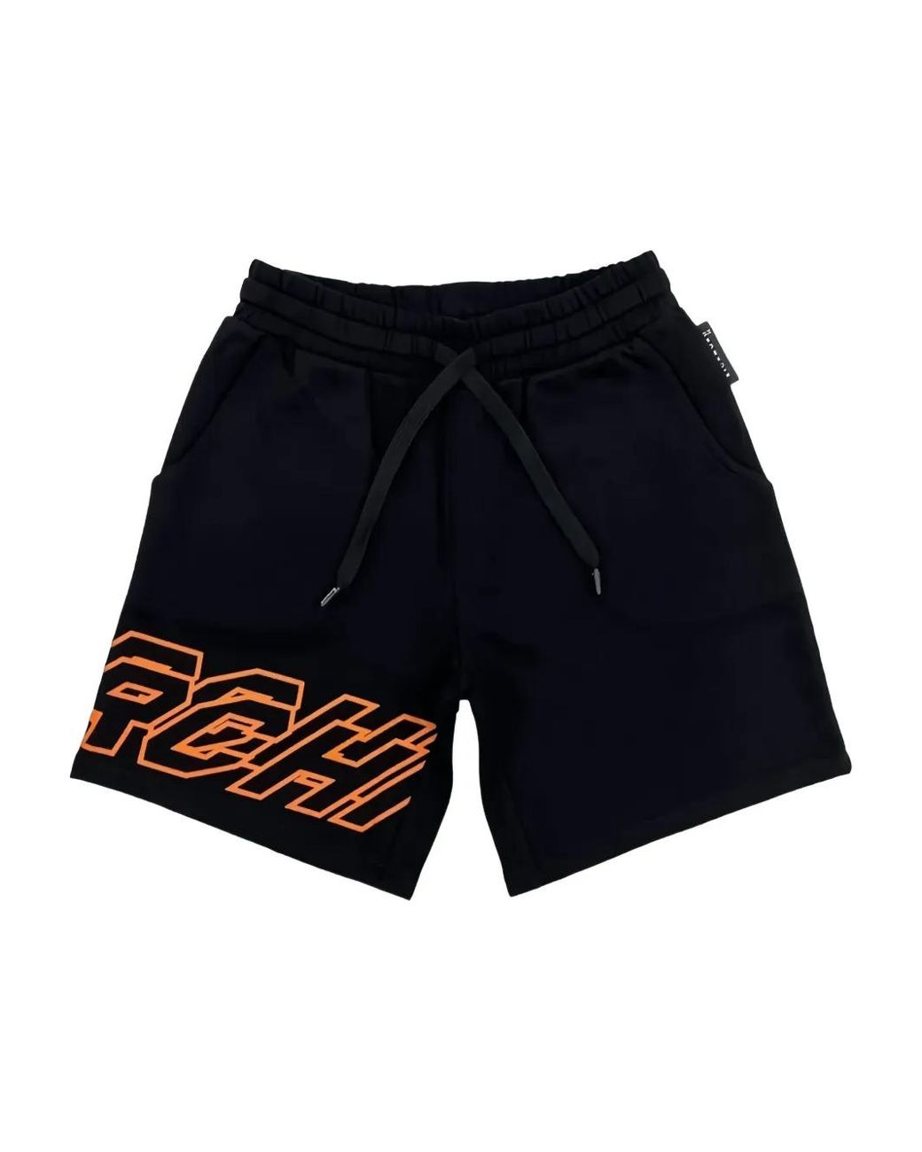 John Richmond Blue Drawstring Graphic Shorts for men