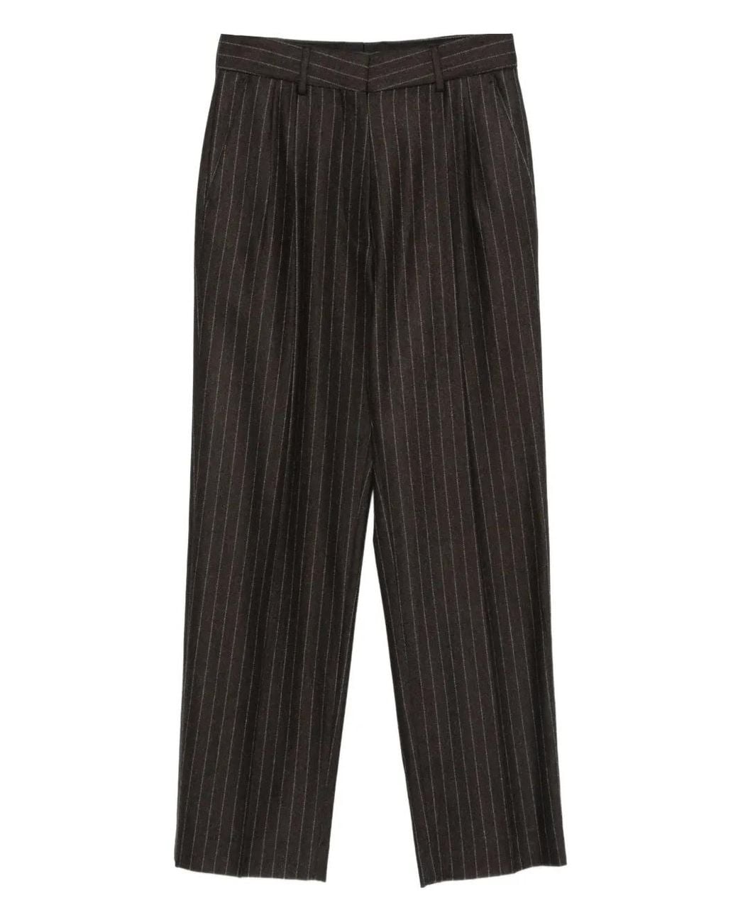 Blazé Milano Black Lady Maud Fox Pinstriped Tailored Trousers
