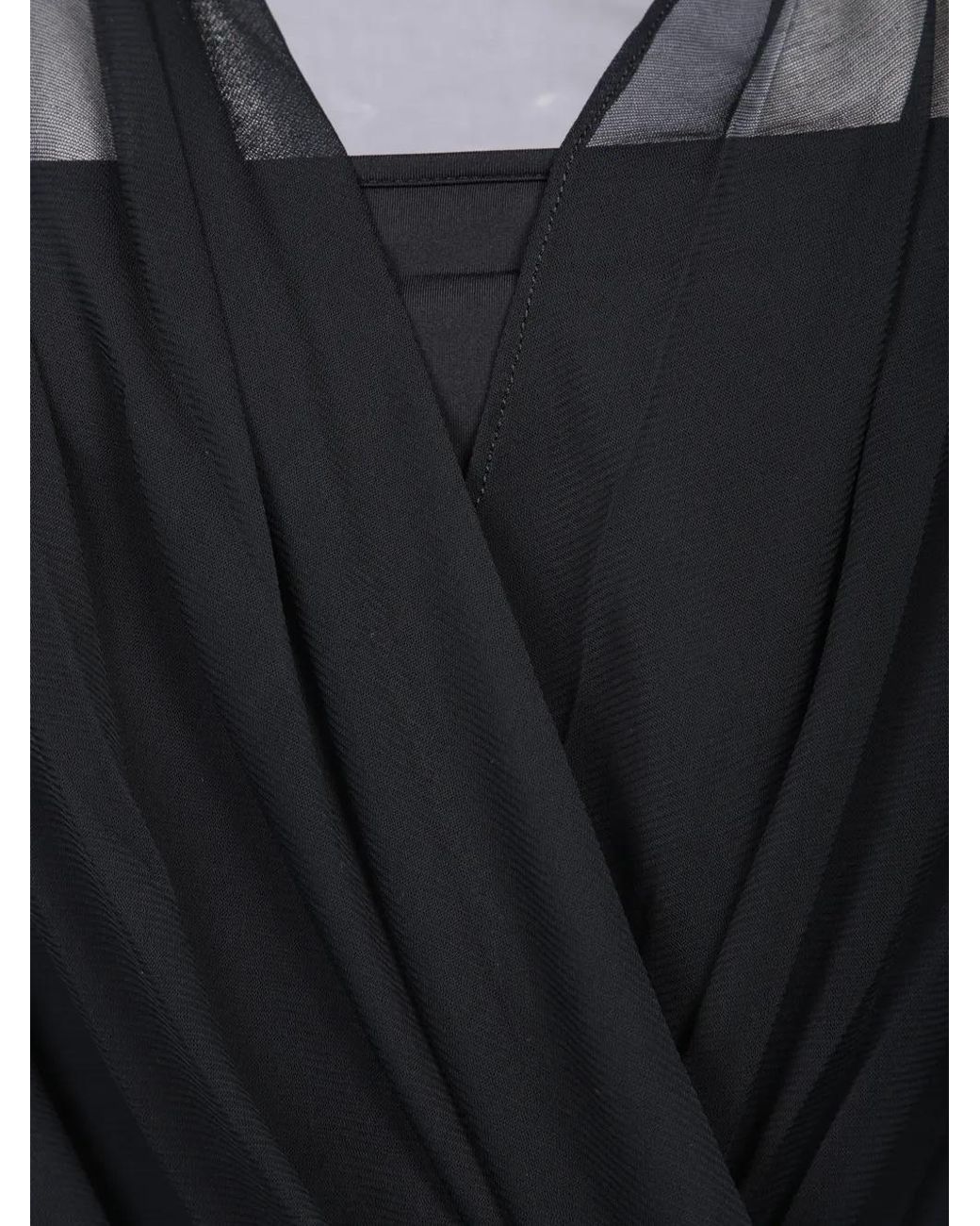 Givenchy Black V-Neck Mesh Top