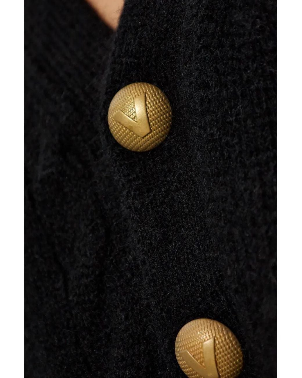 Vetements Black Frayed Cardigan