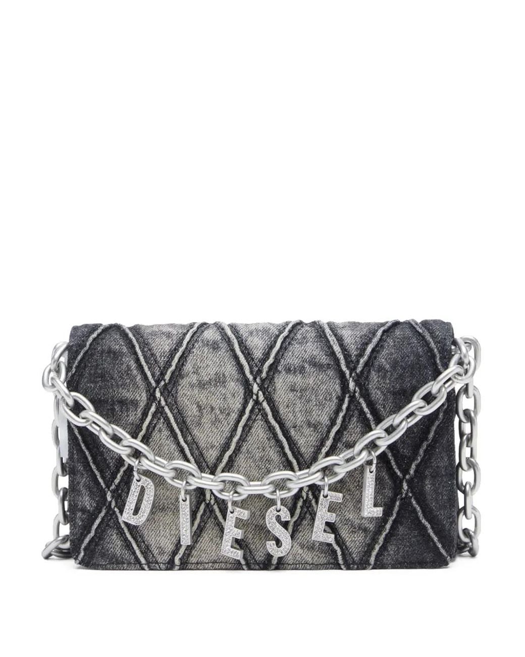 DIESEL Gray Elegant Leather Wallet Design