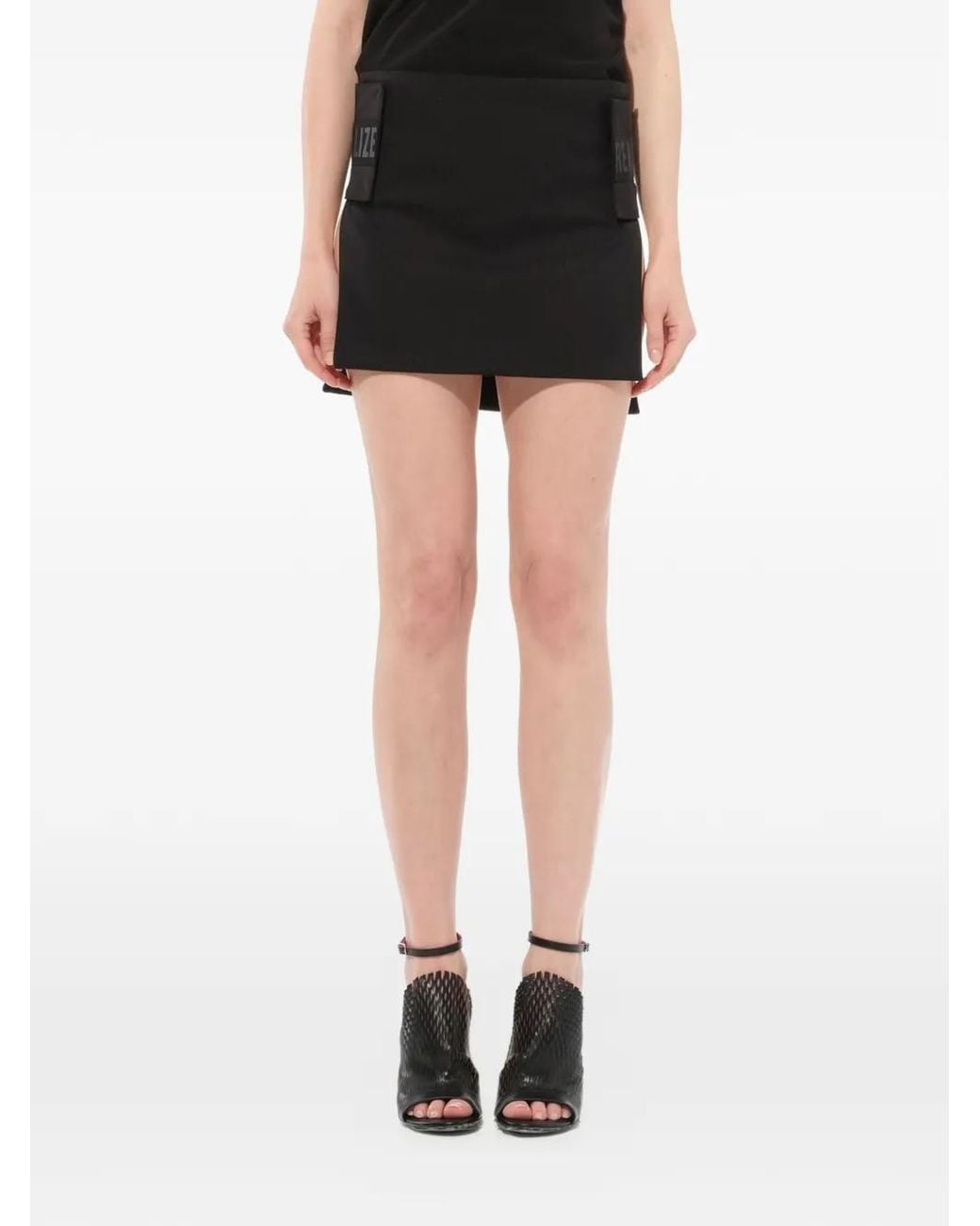 Givenchy Black Podium Logo-Patch Skirt