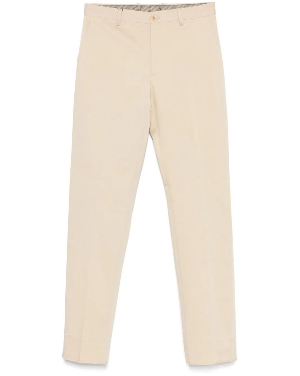 Etro Natural Gabardine Trousers for men