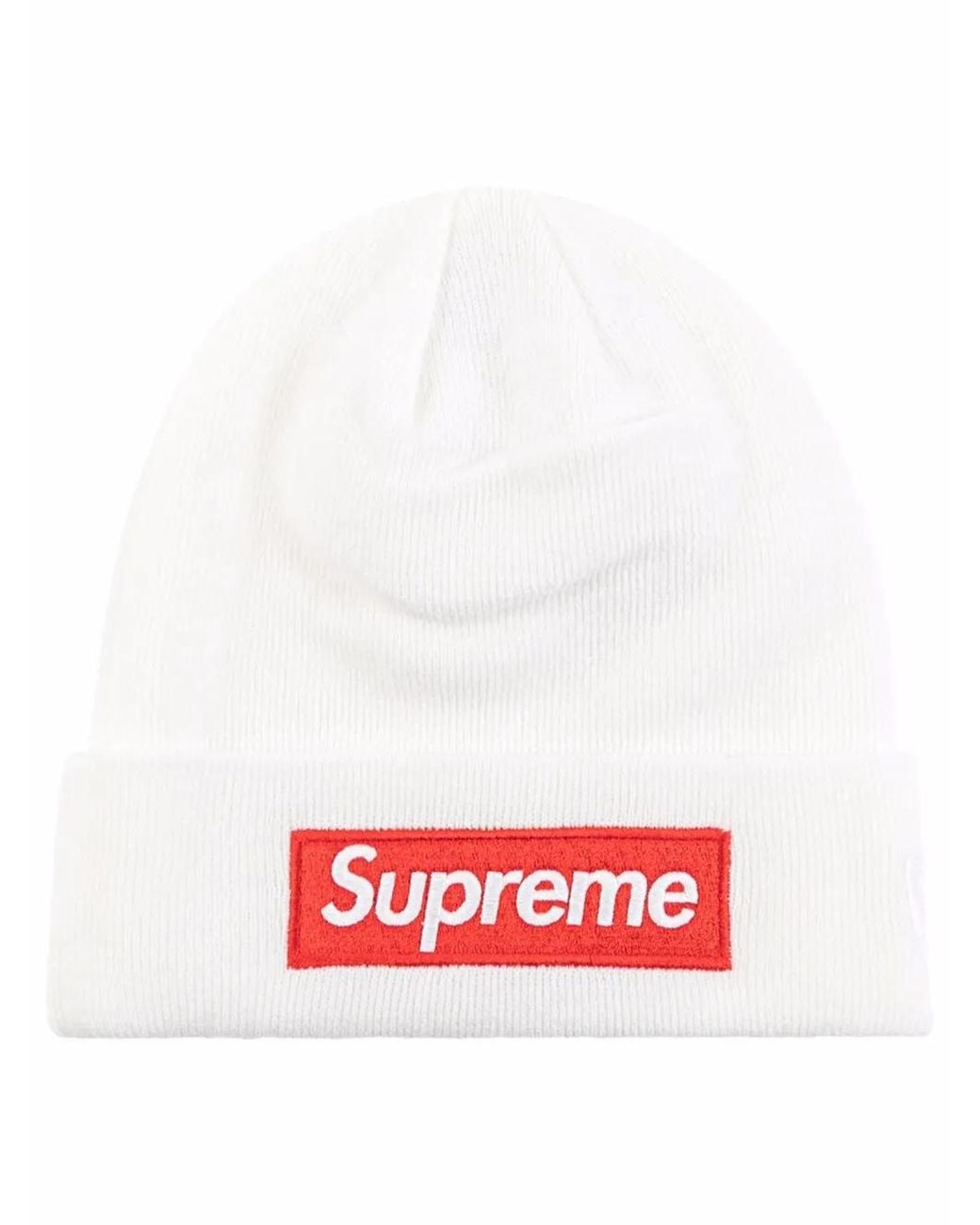 Supreme White X New Era Box Logo Beanie